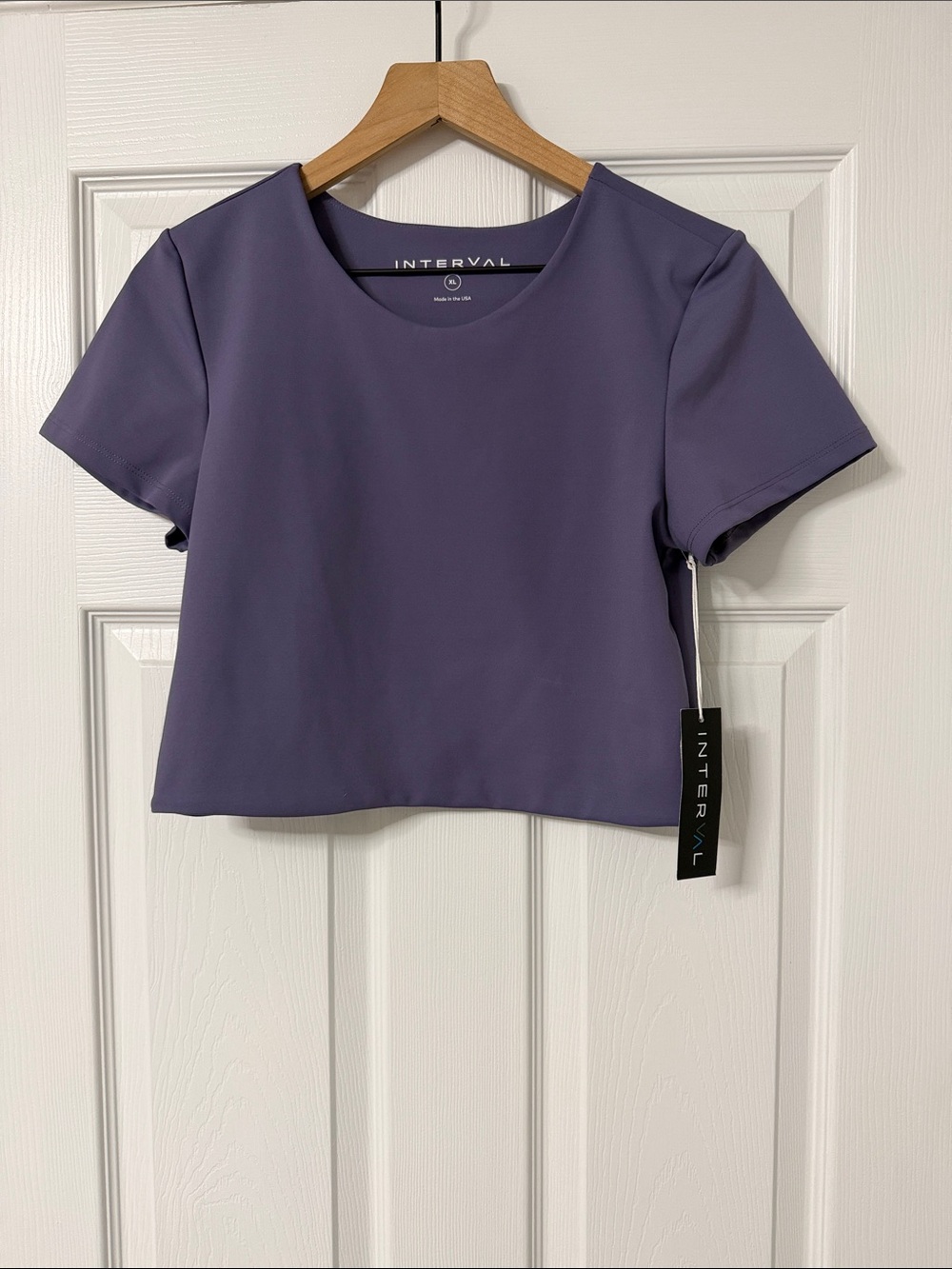 NWT Women’s Lavender Short-Sleeve Crop Top